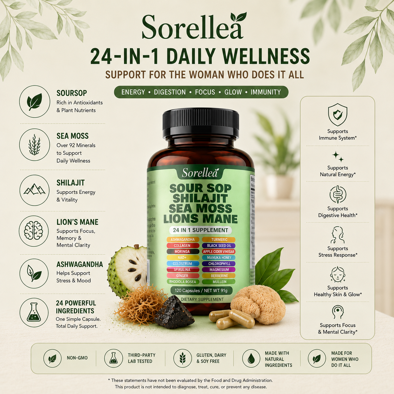 Sorellea Soursop 24 in 1 Dietary Supplement
